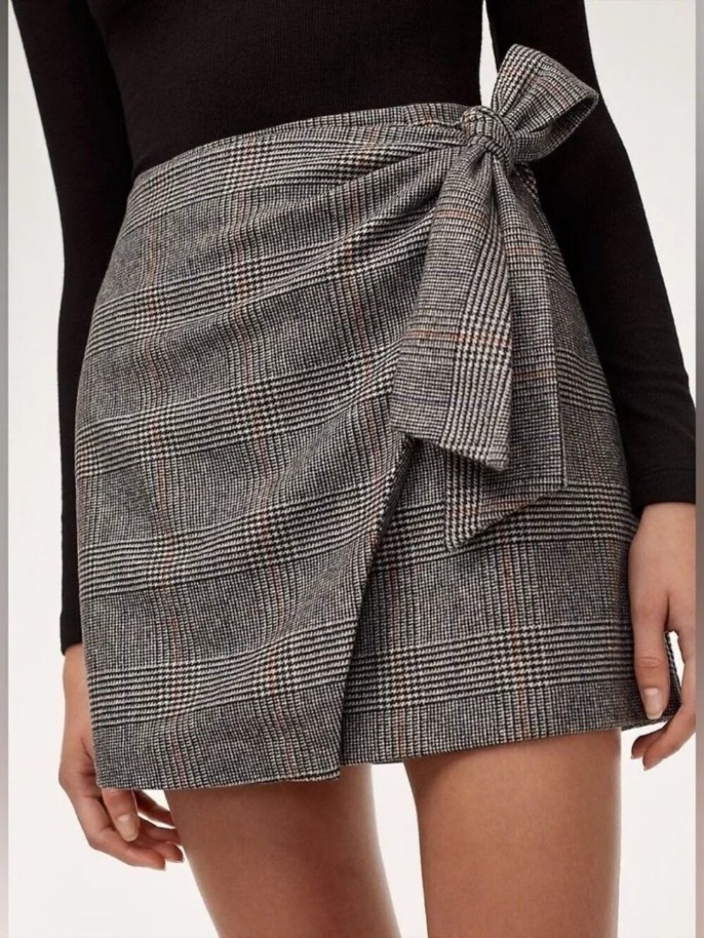 Aritzia Wilfred Cashmere Wool Wrap Mini Skirt